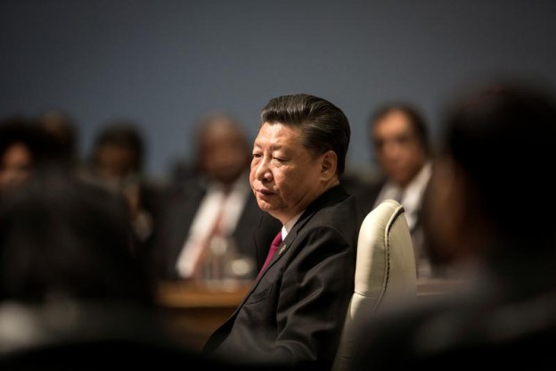 China's President Xi Jinping looks on during the BRICS Summit in Johannesburg, South Africa, July 26, 2018.  Gulshan Khan/Pool via REUTERS - RC13E703B710